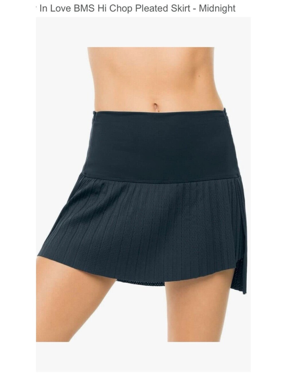 Lucky In Love Bethanie Mattek Sands Hi Chop Pleated Skort Midnight Black XS